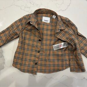Burberry Kids Plaid Button Down Shirt